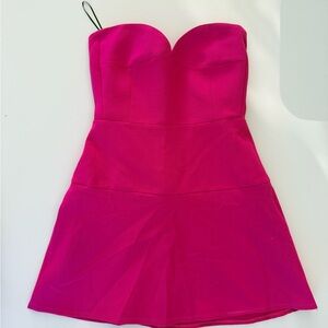 Zara Vibrant Fuchsia Strapless Dress